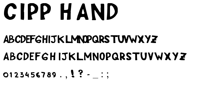 Cipp Hand font
